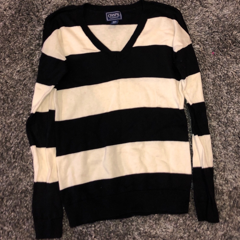 Black and white sweater